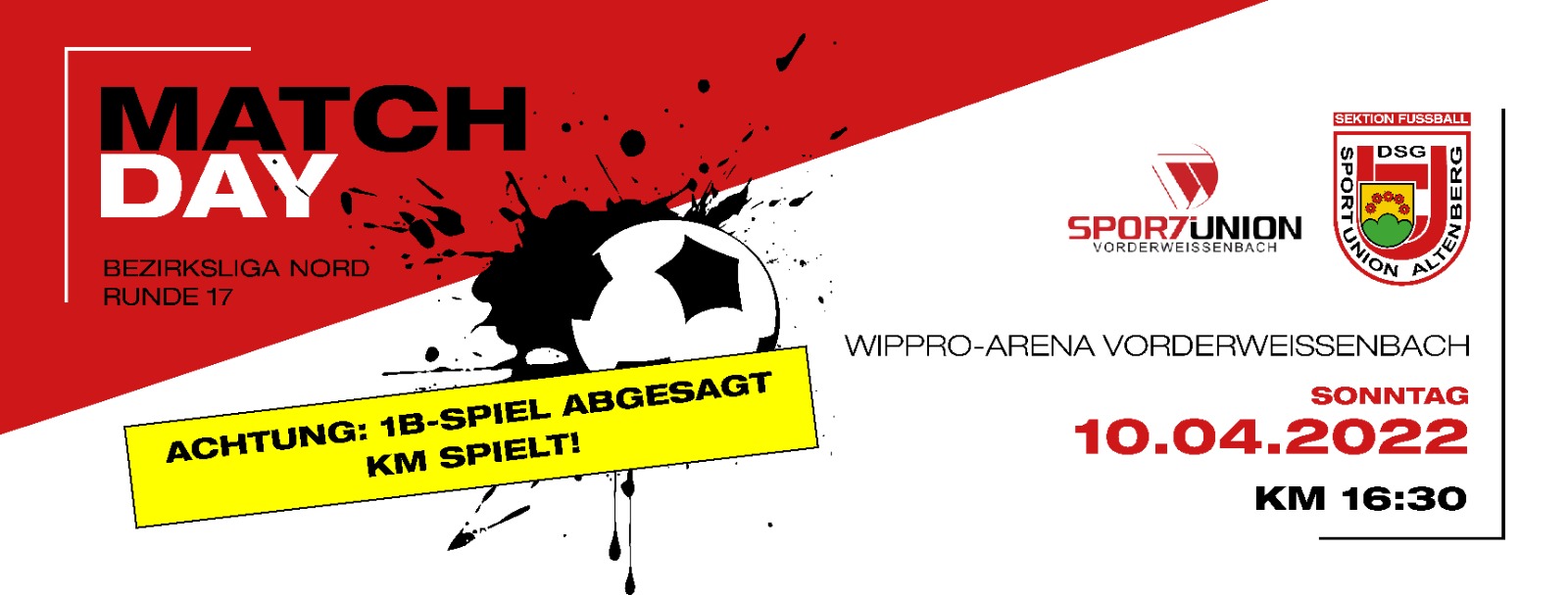 Spielabsage 1b Vorderweissenbach 10042022